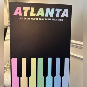 Colorful ATLANTA Piano Art Canvas